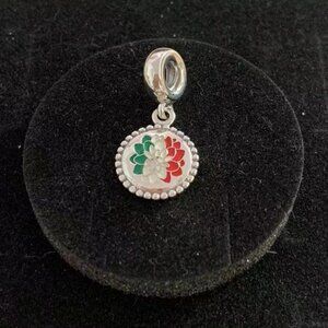 Pandora Engraving Bandera Mexico Dalia Exclusive Charm Pendant